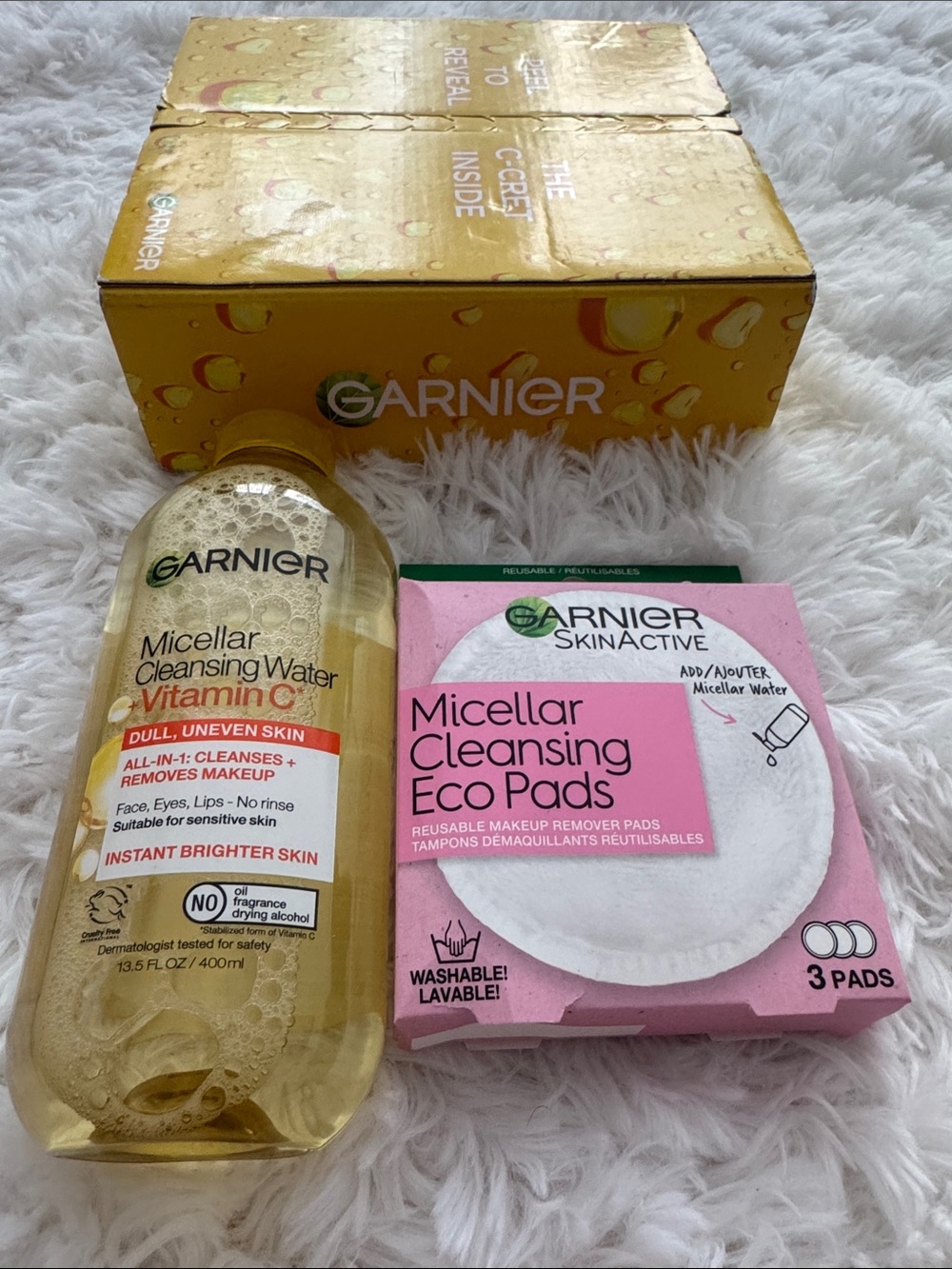 Garnier Micellar Cleansing Water Vitamin C + Micellar Eco Pads